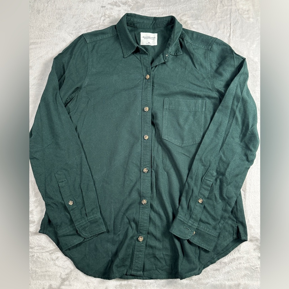 Abercrombie & Fitch Green Button-Down Shirt